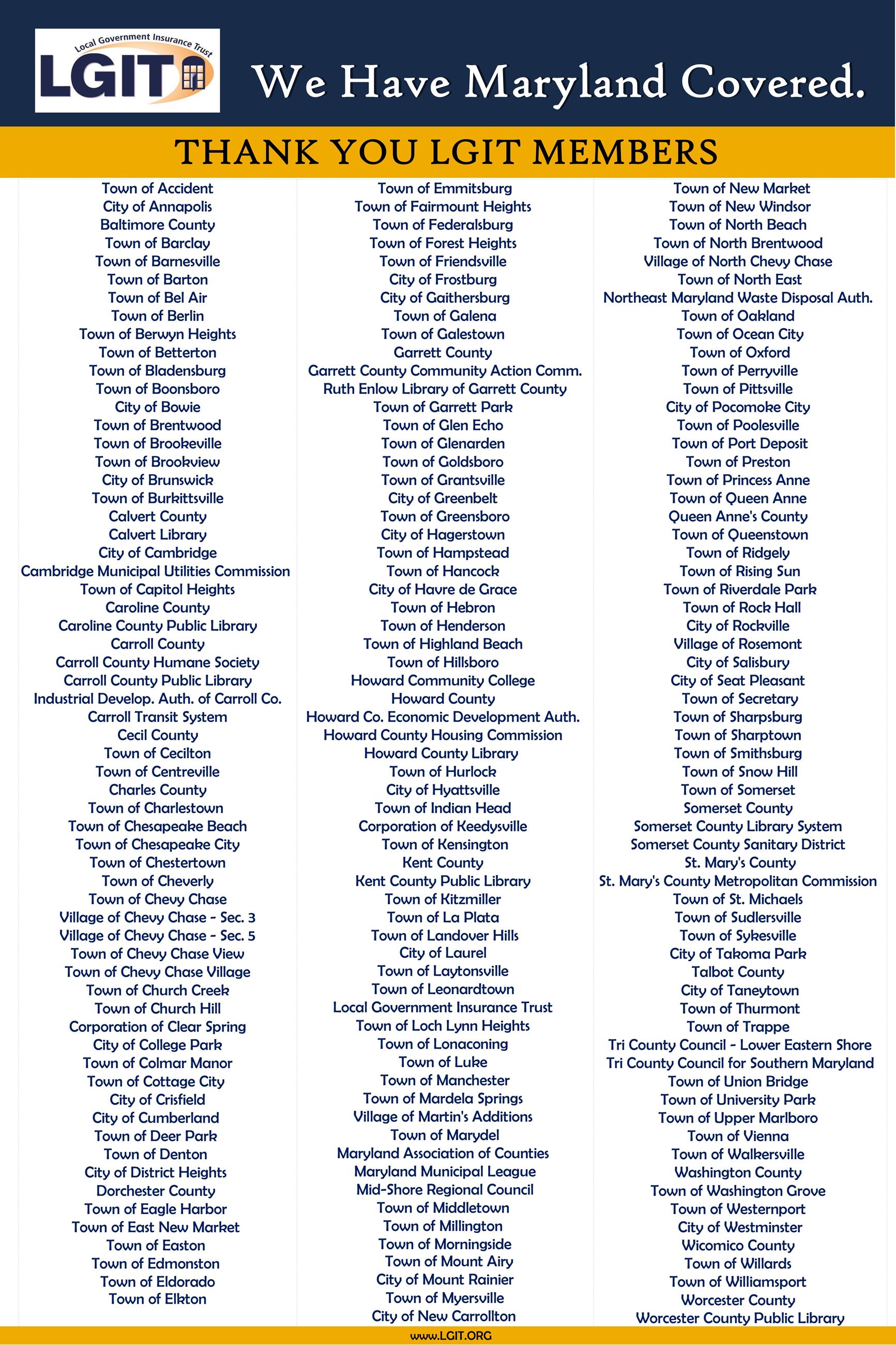 Thank You LGIT Members